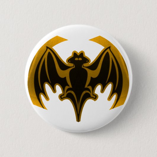 Badge Rond 5 Cm Bat Gold Le MUSÉE Zazzle Cadeaux (Devant)