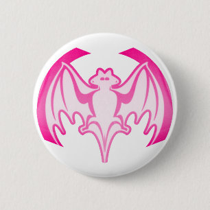 Badge Rond 5 Cm Bat Magenta Inv Le MUSÉE Zazzle Cadeaux