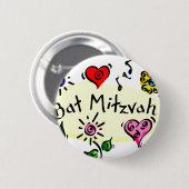 Badge Rond 5 Cm Bat mitzvah (Devant & derrière)