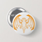 Badge Rond 5 Cm Bat Orange Inv Le MUSÉE Zazzle Cadeaux (Devant & derrière)