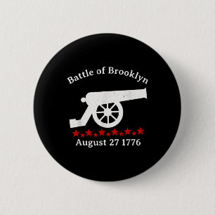 Badge Rond 5 Cm Bataille Brooklyn Heights Cannon guerre révolution