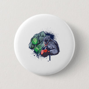 Badge Rond 5 Cm Bataille Epic Monster Boxing