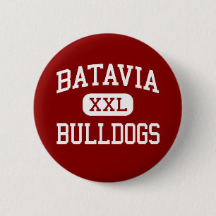 Badge Rond 5 Cm Batavia - bouledogues - haute - Batavia l'Illinois