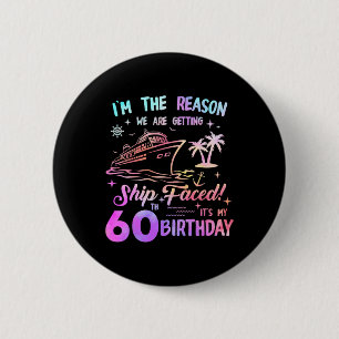 Badge Rond 5 Cm Bateau à l'occasion de son 60e anniversaire Croisi