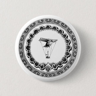 Badge Rond 5 Cm Bateau à vapeur Blimp