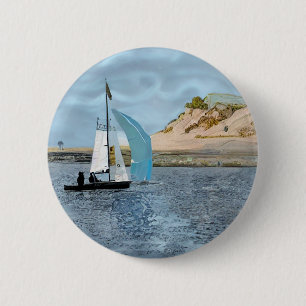 BADGE ROND 5 CM BATEAU À VOILE