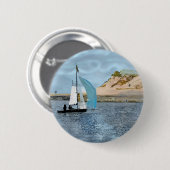 BADGE ROND 5 CM BATEAU À VOILE (Devant & derrière)