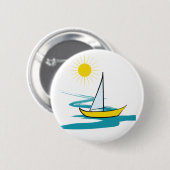 Badge Rond 5 Cm Bateau à voilier simple (Devant & derrière)