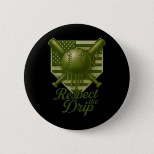 Badge Rond 5 Cm Bateau de baseball Boys Ice Cream Camo Usa 4 juill
