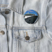 Badge Rond 5 Cm Bateau de croisière (En situation)