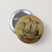 Badge Rond 5 Cm Bateau de navigation antique (Devant & derrière)