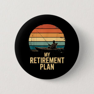 Badge Rond 5 Cm Bateau de pêche rétro coucher de soleil mon plan d