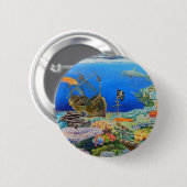 Badge Rond 5 Cm Bateau de pirate (Devant & derrière)