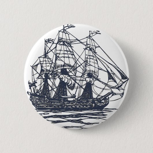 Badge Rond 5 Cm Bateau nautique (Devant)