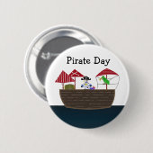 Badge Rond 5 Cm Bateau pirate (Devant & derrière)