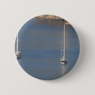 Badge Rond 5 Cm Bateaux au repos à Sorrente Italie