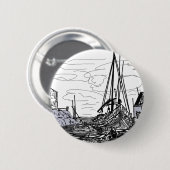 Badge Rond 5 Cm bateaux en mer (Devant & derrière)