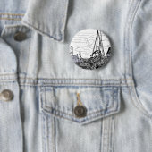 Badge Rond 5 Cm bateaux en mer (En situation)