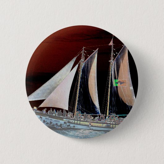 Badge Rond 5 Cm Bateaux sous voile (Devant)