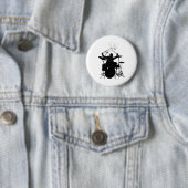 Badge Rond 5 Cm Bateria Silueta con Notas (En situation)