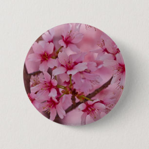 Badge Rond 5 Cm Bathed in Pink Japanese Cherry