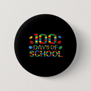 Badge Rond 5 Cm Bâtiment De Fun Blocs 100ème Jour De L'École Pour 