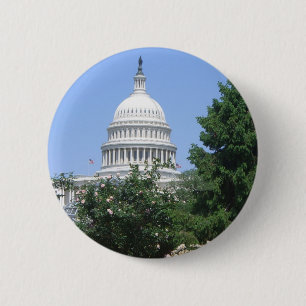 Badge Rond 5 Cm Bâtiment du Capitole depuis le parc Bartholdi
