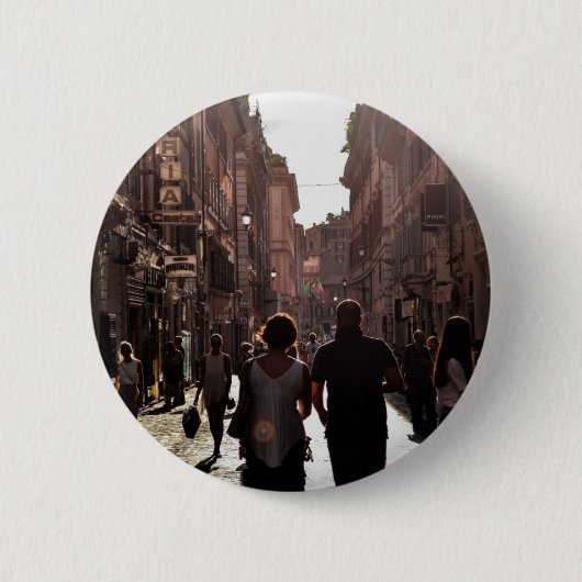 Badge Rond 5 Cm Bâtiments de Naples (Devant)
