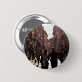 Badge Rond 5 Cm Bâtiments de Naples (Devant & derrière)