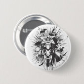 Badge Rond 5 Cm Batman à vélo avec chauves-souris (Devant & derrière)