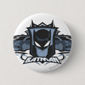 Badge Rond 5 Cm Batman avec Batmobile (Devant)