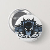 Badge Rond 5 Cm Batman avec Batmobile (Devant & derrière)