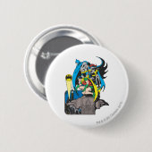 Badge Rond 5 Cm Batman/Batgirl/Robin (Devant & derrière)