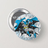 Badge Rond 5 Cm Batman Brûle À Travers Le Verre (Devant & derrière)