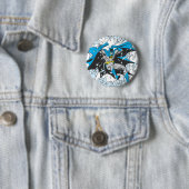 Badge Rond 5 Cm Batman Brûle À Travers Le Verre (En situation)