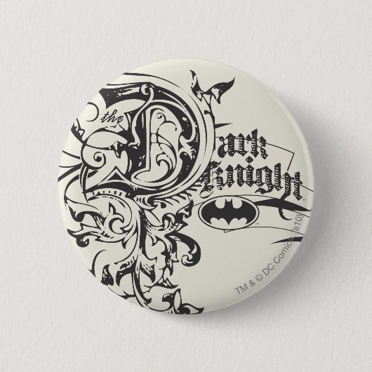 Badge Rond 5 Cm Batman Dark Knight | Logo d'organisation (Devant)