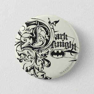 Badge Rond 5 Cm Batman Dark Knight Logo d'organisation