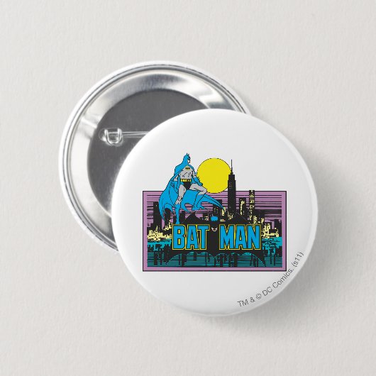 Badge Rond 5 Cm Batman & Lettres (Devant & derrière)