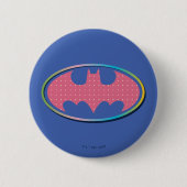 Badge Rond 5 Cm Batman | Logo Pink Polka Dot (Devant)