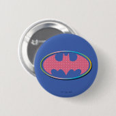 Badge Rond 5 Cm Batman | Logo Pink Polka Dot (Devant & derrière)