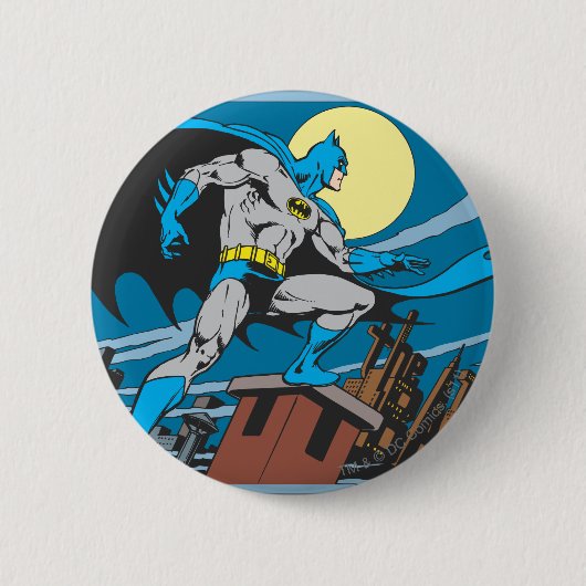 Badge Rond 5 Cm Batman Surveys City (Devant)