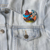 Badge Rond 5 Cm Batman Swings De Skyscraper 2 (En situation)
