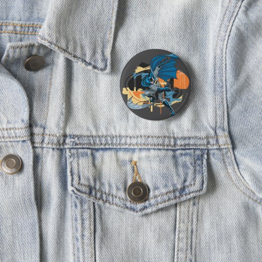 Badge Rond 5 Cm Batman Throw (En situation)