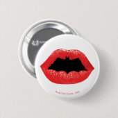 Badge Rond 5 Cm Batman Valentine | Lèvres de chaume (Devant & derrière)