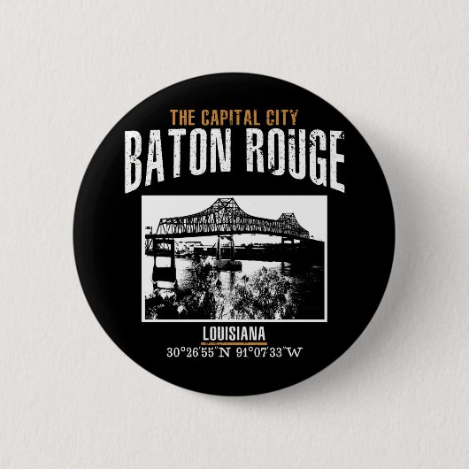 Badge Rond 5 Cm Baton Rouge (Devant)