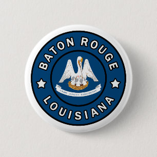 Badge Rond 5 Cm Baton Rouge Louisiane