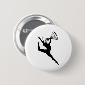 Badge Rond 5 Cm Baton Twirling Danse (Devant & derrière)