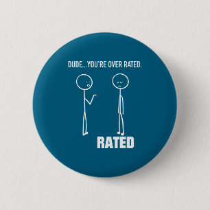 Badge Rond 5 Cm Bâtonnet drôle de type stickman - mec t'es trop ra