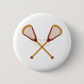 Badge Rond 5 Cm Bâtons de lacrosse (Devant)