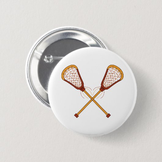 Badge Rond 5 Cm Bâtons de lacrosse (Devant & derrière)